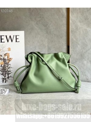 Loewe Mini Flamenco clutch in nappa calfskin Green