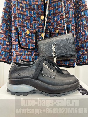 Jil sander Unisex 5cm Low-top leather Lace up boots Black