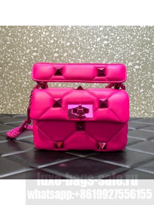 VALENTINO GARAVANI ROMAN STUD Small sheepskin bag 1W2B2299 rose