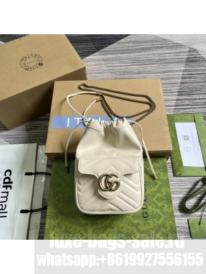 GUCCI GG MARMONT MINI SHOULDER BAG 746433 white