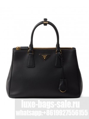 Prada Large Prada Galleria Leather Bag 1BA274 Black