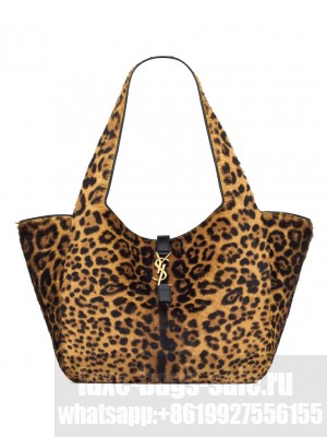 Saint Laurent Le 5 A 7 Bea In Pony Hair Leather Coffee