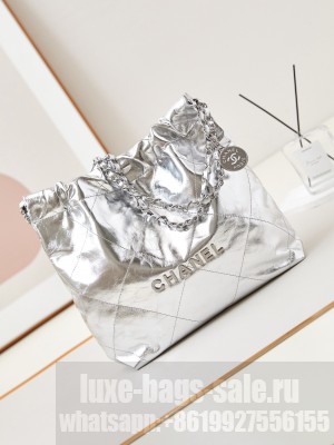 CHANEL 22 SMALL HANDBAG AS3260 Silver