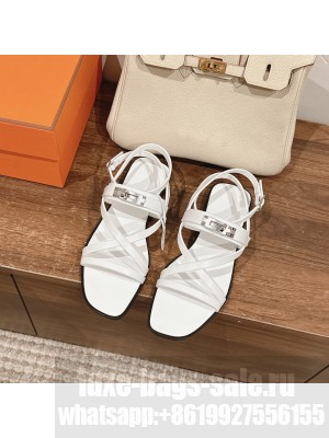 Hermes June sandal White