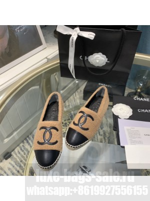 Chanel Shearling Espadrilles 2021 Collection Beige 