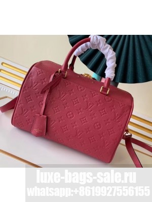 Louis Vuitton Monogram Empreinte Leather Speedy Bandouliere 30 Bag Fuchsia