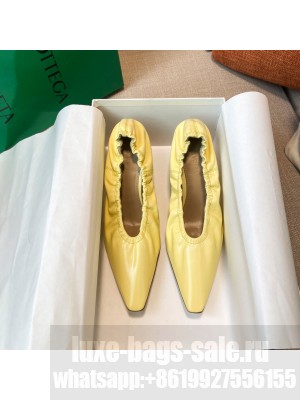 Bottega Veneta Almond Pumps in yellow Lambskin with Plexiglass Heel 2021 Collection