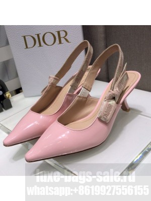 Dior J'Adior Slingback Pumps 6.5cm in Pink Patent Calfskin Spring/Summer 2021 Collection