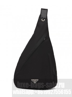Prada Re-Nylon And Leather Backpack 2VZ092 Black
