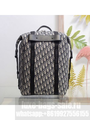 Dior Strap Oblique Canvas Backpack Blue 2019 Collection