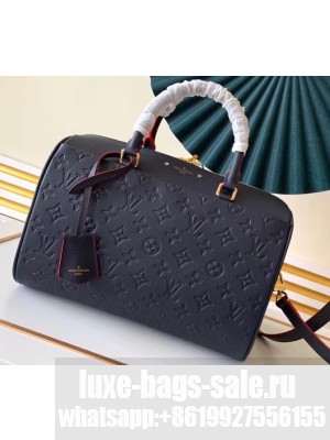 Louis Vuitton Monogram Empreinte Leather Speedy Bandouliere 30 Bag Marine Rouge