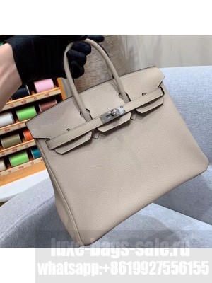 Hermes Birkin 25cm Bag in Original Togo Leather Pale Gray