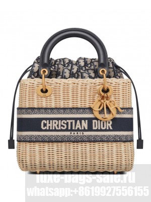 Christian Dior Medium Lady Dior Bag Dark Blue