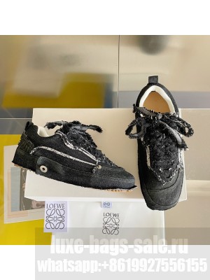 Loewe Unisex Pocket Denim Low-top Sneaker black 2023