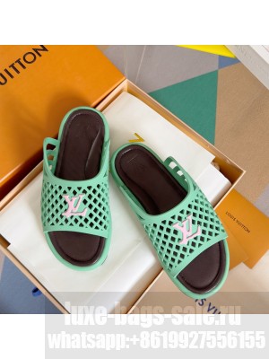 Louis Vuitton x Tyler LV Waffle Flat Mule Green