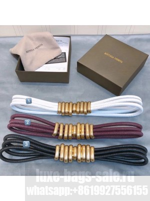 Bottega Veneta Nappa Leather Cord Bronze Corset Belt 30mm 2019 Collection