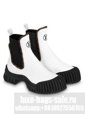 Louis Vuitton Women's Ruby Flat Ankle Boots 1AB0FZ White