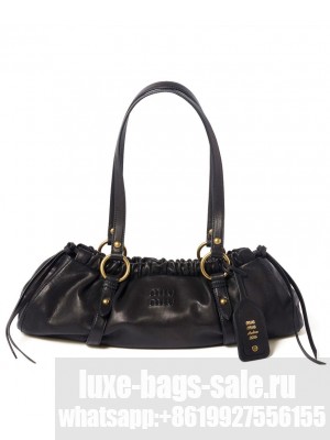 Miumiu Nappa Leather Bag 5BG289 Black
