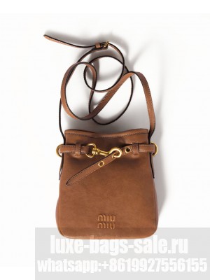 Miu Miu Nappa Leather Pouch 5NR461 Coffee