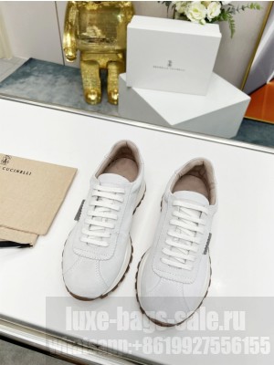 Brunello Cucinell Suede and techno fabric runners sneakers 03