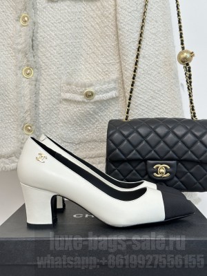 Chanel Lambskin 6cm Pumps G45053 White 2023