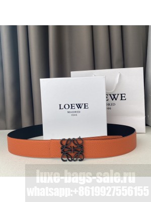 Loewe Reversible Width 38mm Leather Belt With Anagram Buckle 038