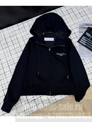 Christian Dior Women's Hooded Jacket Black
