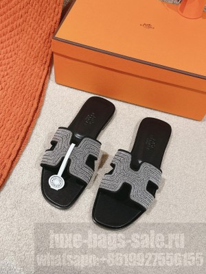 Hermes Oran Flat Slide Sandals (Hand-Sewn)2024 014