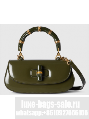 GUCCI BAMBOO DIVA MEDIUM BAG 827750 Forest green