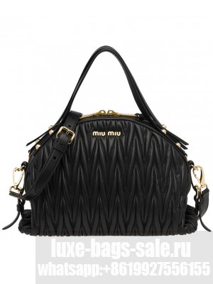 Miumiu Matelasse Leather Bag 5BB034 Black
