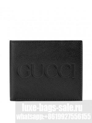 Gucci Wallet With Embossed Gucci Logo 658668 Black