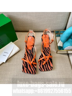 Bottega Veneta Stretch Striped Insole Sandals 9cm Orange/Zebra Spring/Summer 2022 Collection