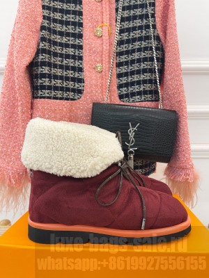 Louis Vuitton Women's Pillow Comfort Ankle Boot 1A94W2 Burgundy