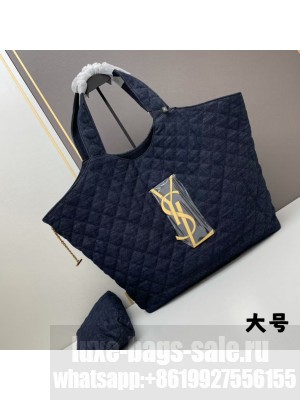 SAINT LAURENT SHOPPING Denim bag Y205320 dark blue