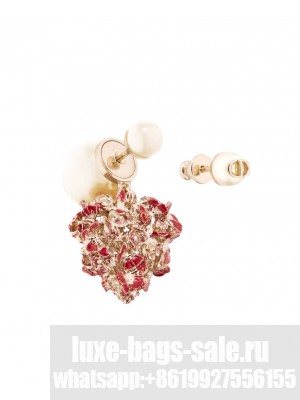 Christian Dior Women's Dior Tribales Earrings Red
