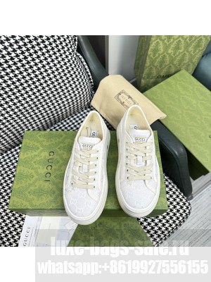 Gucci GG Embroidered Low-top Platform Sneakers 5cm 2023 01