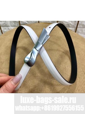 Dior Width 1.5cm Bow Buckle Belt White