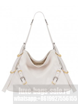Givenchy Medium Voyou Bag In Leather Cream