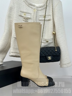 Chanel Women's Heel 7cm Calfskin G45977 High Boots 04