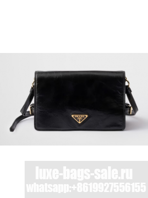Prada Leather shoulder bag 1BD082 black