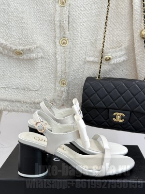 Chanel Sandals Lambskin White G46192 2025