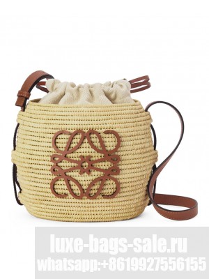Loewe Raffia Crossbody Bag 698082 Coffee