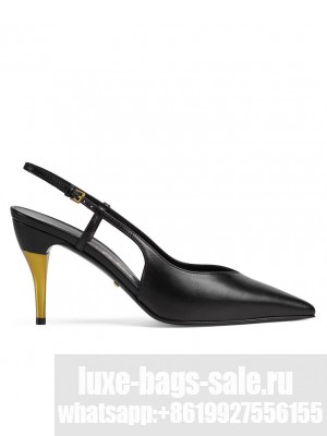 Gucci Women's Slingback Heeled Pump 762378 Black