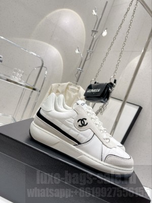 Chanel G39802 Fabric, Suede Calfskin & CalfskinWhite & Light Gray 2023SS 