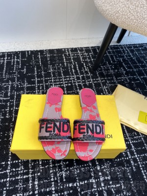 Fendi Signature Flat Slide Sandals 02