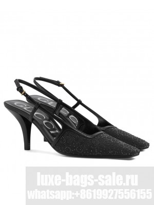 Gucci Women's GG Slingback Pump 727184 Black