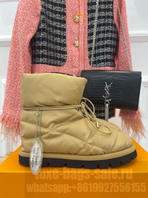 Louis Vuitton Pillow comfort ankle boots Beige