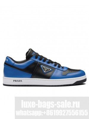 Prada Unisex Downtown Leather Sneakers 2EE364 Blue