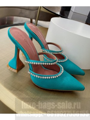 Amina Muaddi                                                                                        Gilda mule blue