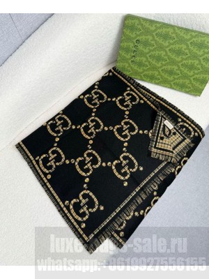 Gucci GG Jacquard Wool Scarf